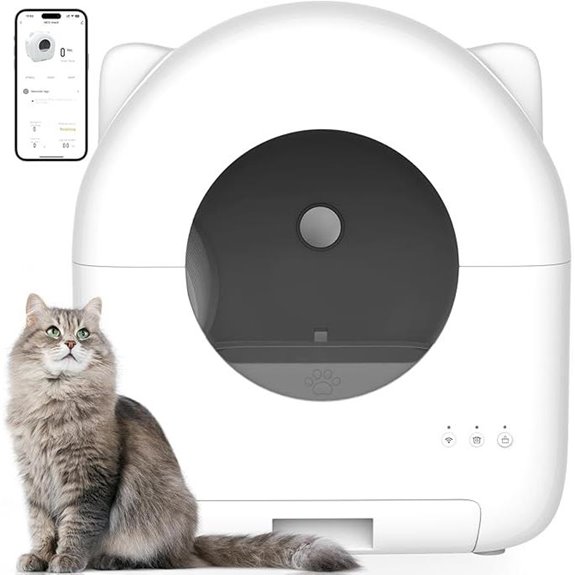 Self-Cleaning Cat Litter Box with App Control