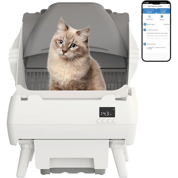Automatic Cat Litter Box with App Control and Safety