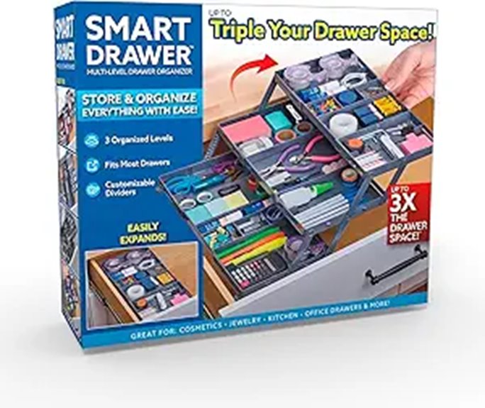 Ontel Smart Drawer Jewelry & Cosmetics Organizer