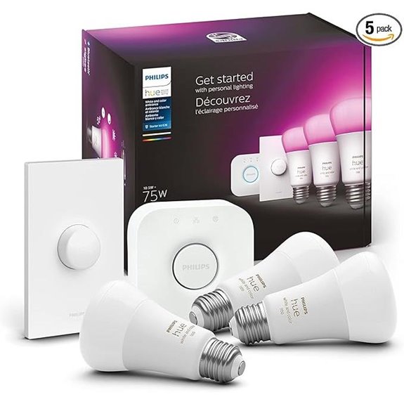 Philips Hue Smart Light Kit with Bulbs and Bridge