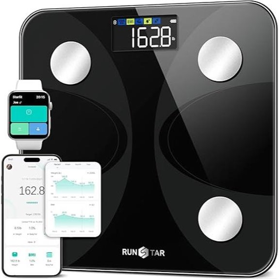 RunSTAR Digital Body Weight & Fat Scale with App
