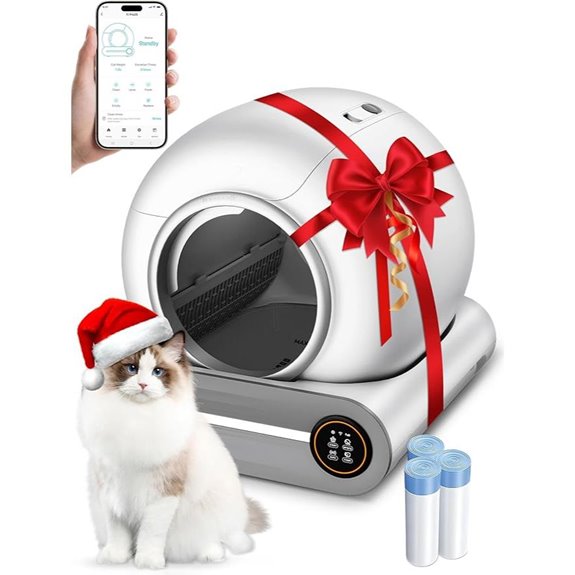 Self-Cleaning Litter Box with App Control and Sterilization