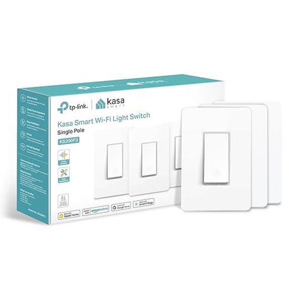 Kasa Smart Wi-Fi Light Switch 3-Pack Compatible with Siri