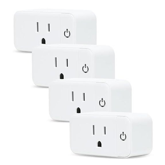 4 Pack Smart Wi-Fi Plugs with Alexa & Google Compatibility