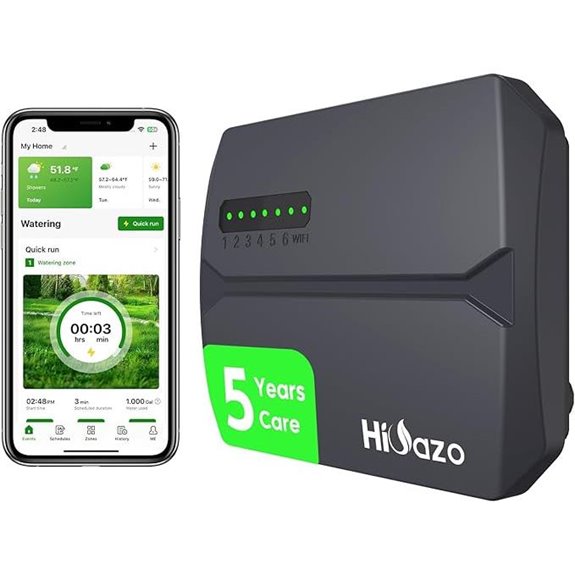 Smart WiFi Sprinkler Controller with App 6 Zones