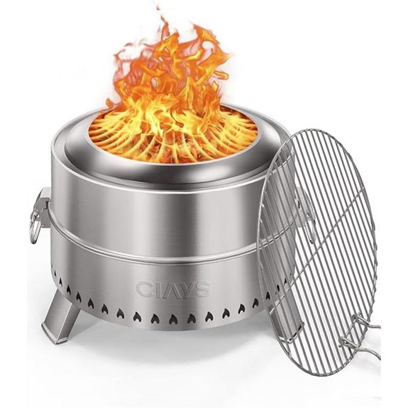 CIAYS 19-Inch Smokeless Firepit with Accessories
