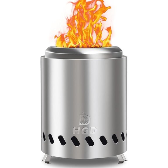 HGD Smokeless Outdoor Tabletop Fire Pit with Bag