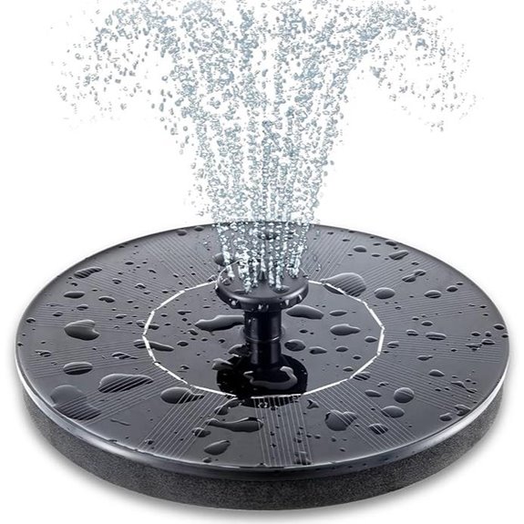 Mademax Solar Bird Bath Fountain Pump with Nozzles