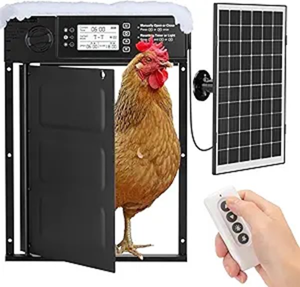 Solar-Powered Chicken Coop Door with Light Sensor