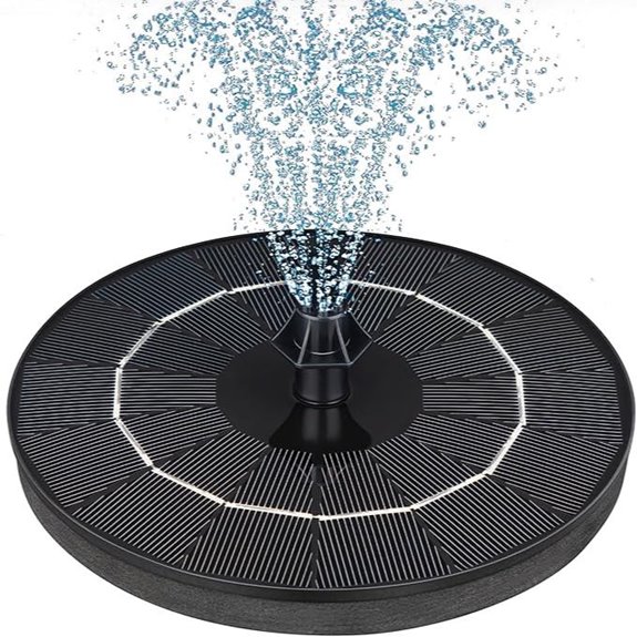Mademax Solar Fountain Pump with Nozzles for Outdoors