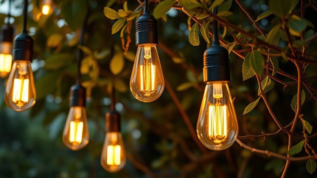 solar powered outdoor string lights