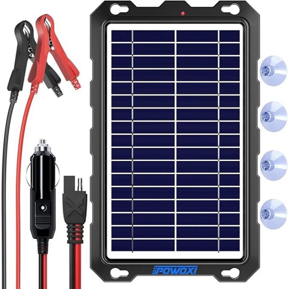 POWOXI 7.5W Solar Battery Trickle Charger Kit