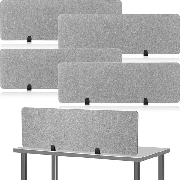 Yaomiao 4-Pack Acoustic Desk Privacy Partitions