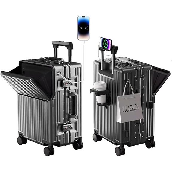 Zipperless 22x14x9 Hardshell Carry-On Luggage with Spinner