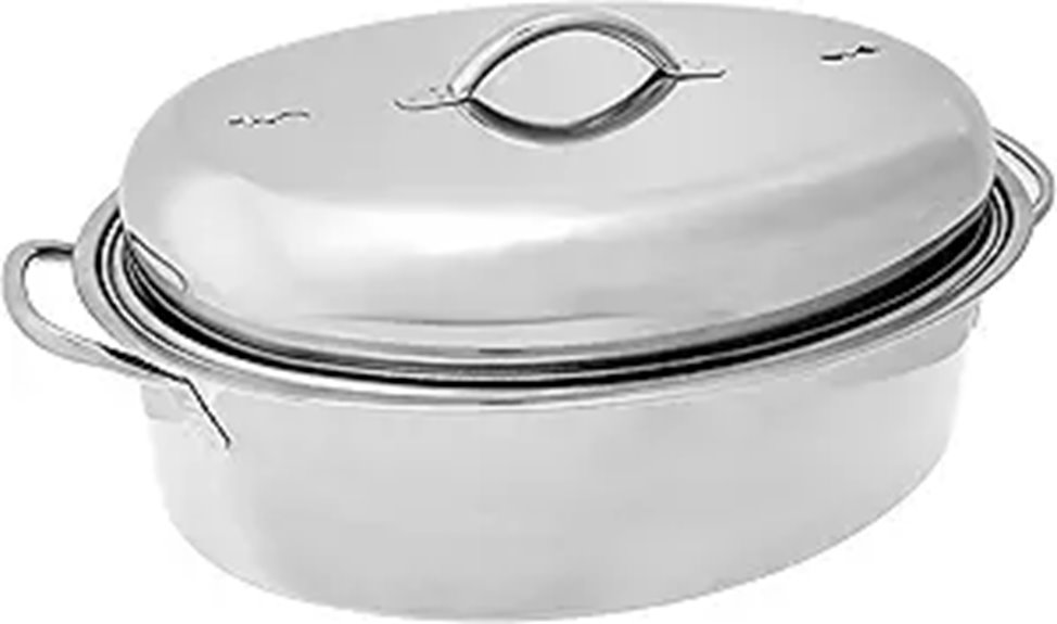Fox Run Oval Roaster Set Stainless Steel 10-Quart