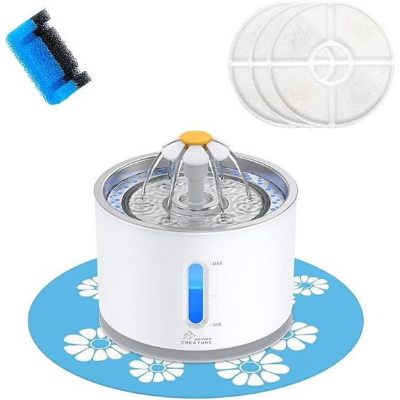 Wonder Creature Stainless Steel Cat Water Fountain