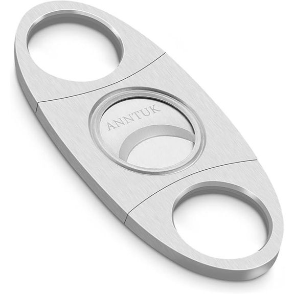 Stainless Steel Cigar Cutter with Leather Pouch