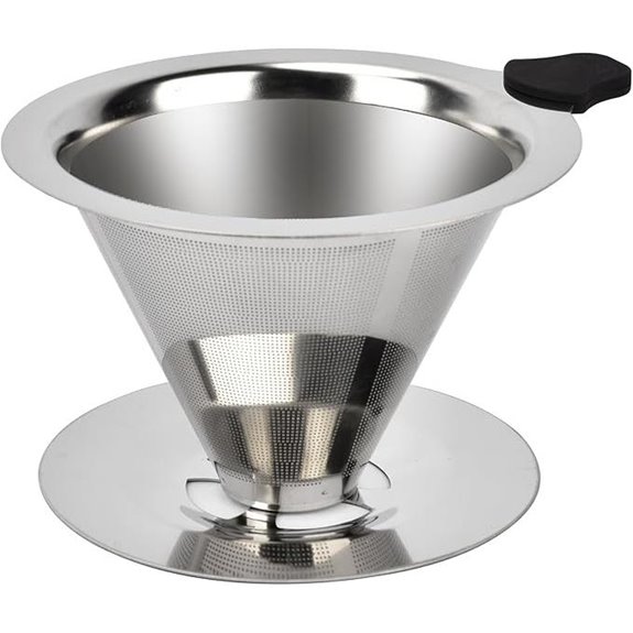 Stainless Steel Pour Over Coffee Dripper for 1-2 Cups