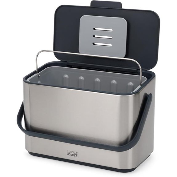 Joseph Joseph Stainless Steel Compost Bin with Liners