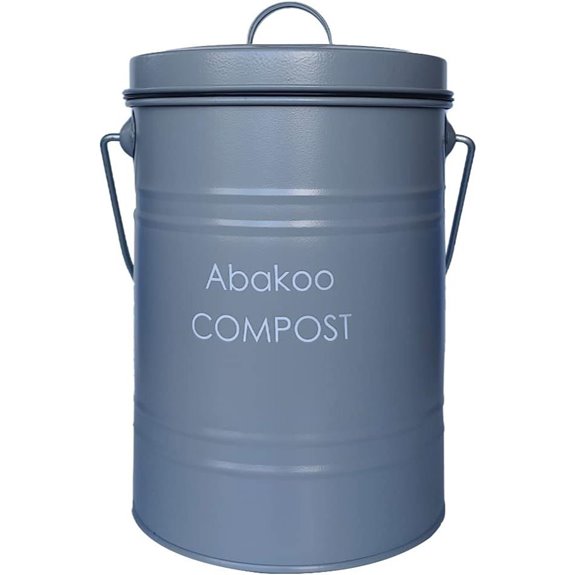 Abakoo Stainless Steel Compost Bin with Charcoal Filters