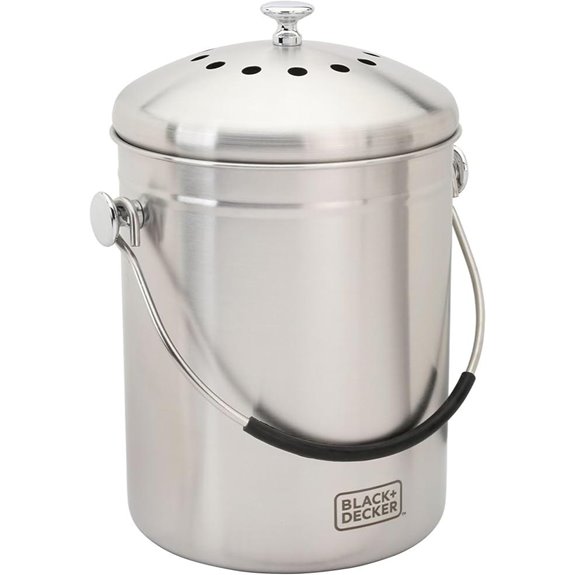 BLACK+DECKER Stainless Steel Compost Bin