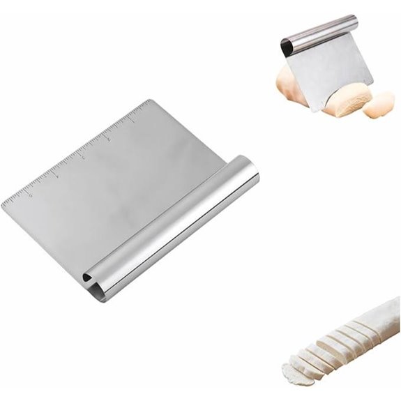 Professional Stainless Steel Dough Scraper with Measurement