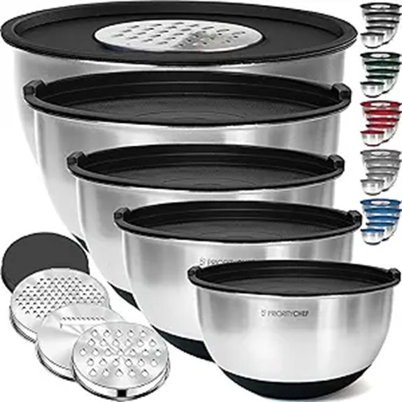 Priority Chef Stainless Steel Mixing Bowls with Lids Set