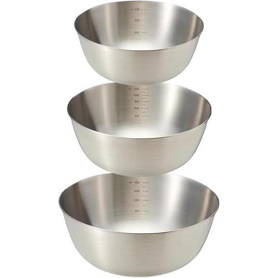 MANHONGYU Stainless Steel Mixing Bowls Set (3-Pack)