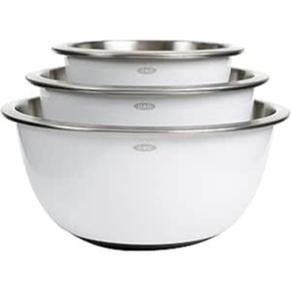 OXO Good Grips 3-Piece Stainless-Steel Mixing Bowl Set