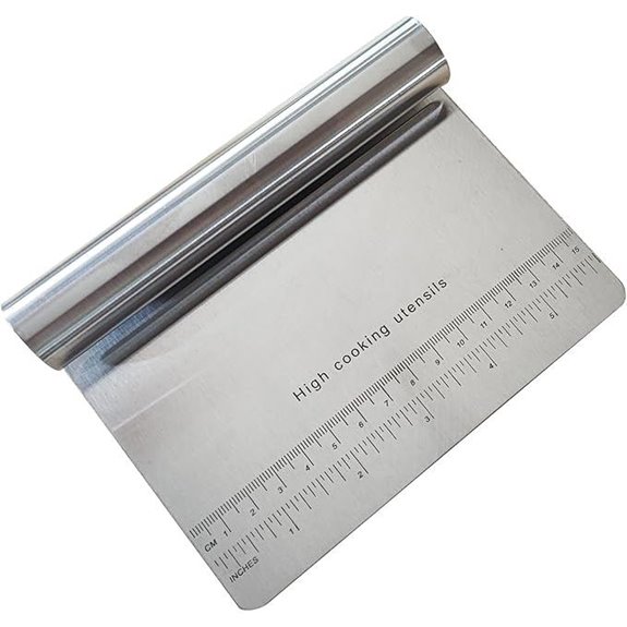 Stainless Steel Dough Scraper with Ruler for Kitchen