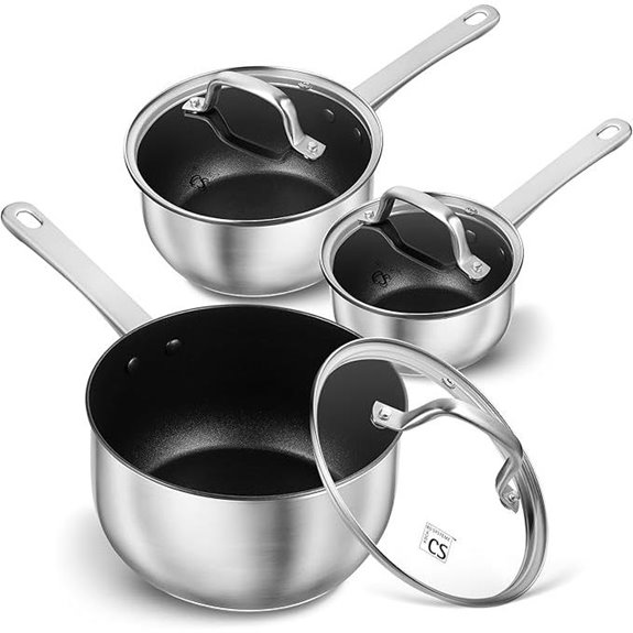 Koch Systemes Stainless Steel Saucepan Set (3 Pieces)