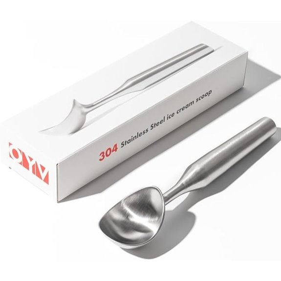Stainless Steel Ice Cream Scoop with Ergonomic Handle
