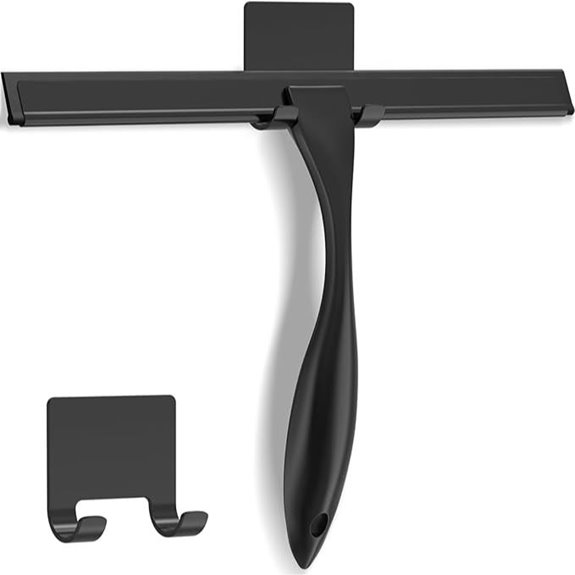 Stainless Steel Shower Squeegee with Adhesive Hook