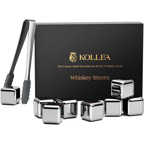 Kollea Whiskey Stones 8-Pack Stainless Steel Chilling Rocks