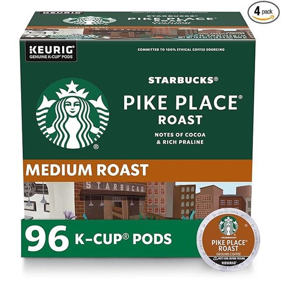 Starbucks Pike Place K-Cup Coffee Pods (96)