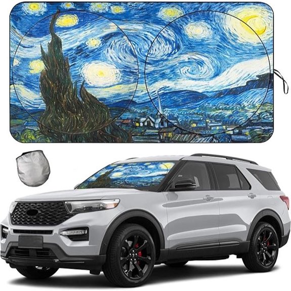 Van Gogh Starry Sky Car Sun Shade (63x33.5)