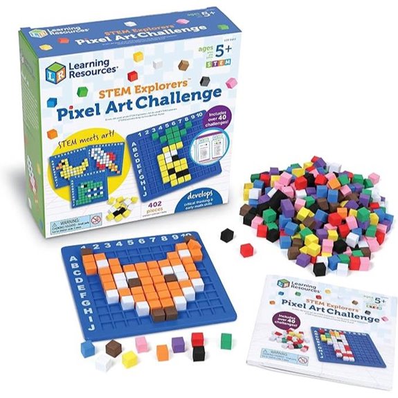 STEM Explorers Pixel Art Challenge and Building Toys