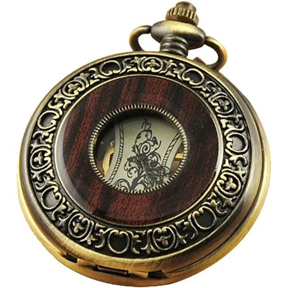 VIGOROSO Men's Hand-Wind Mechanical Pocket Watch