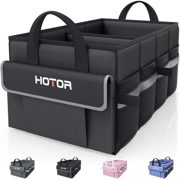 HOTOR Trunk Organizer with 5 Pockets and Sturdy Base
