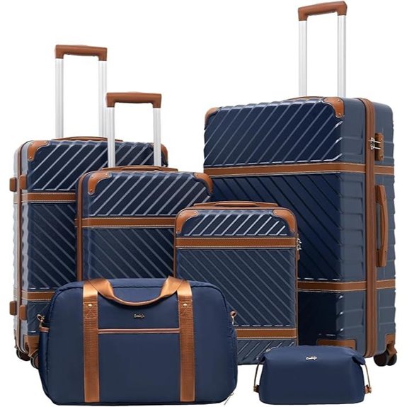Coolife Hardshell Luggage Set with Spinner Wheels