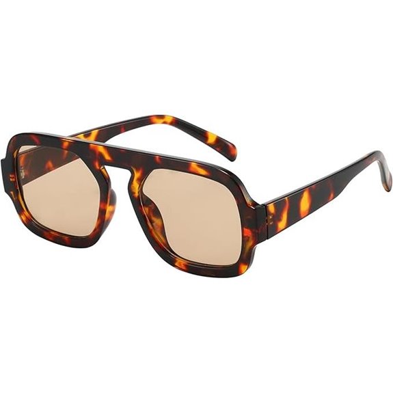 Trendy Square Aviator Sunglasses for Women