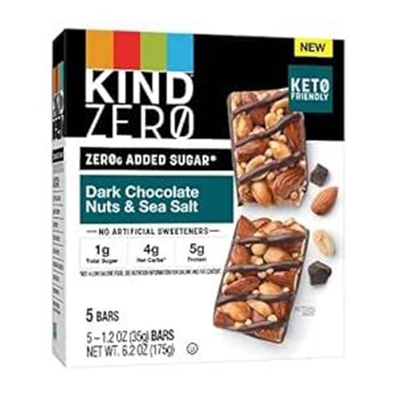 KIND ZERO Sugar Dark Chocolate Nut Bars (5-Pack)