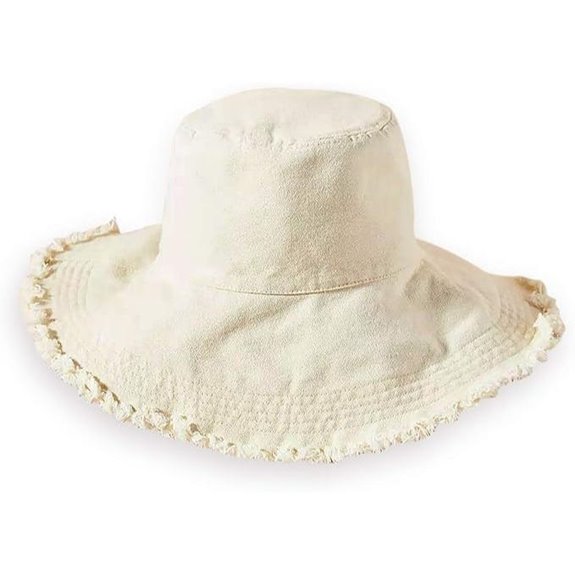 Wide Brim Cotton Bucket Hat with UPF 50