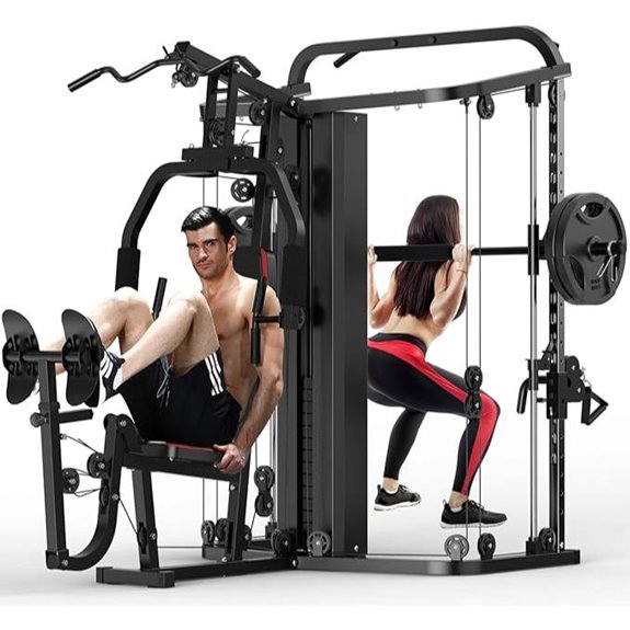 SunHome Multifunction Home Gym with 138LB Weight Stack