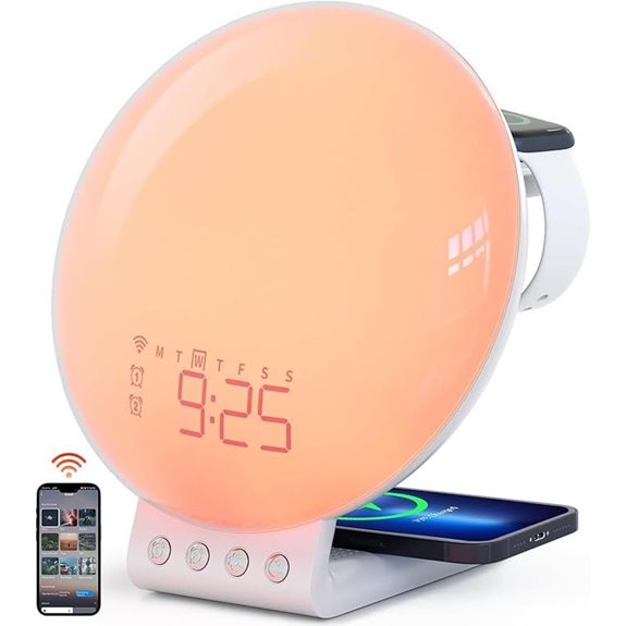 Dekala Sunrise Alarm Clock with Wireless Charging