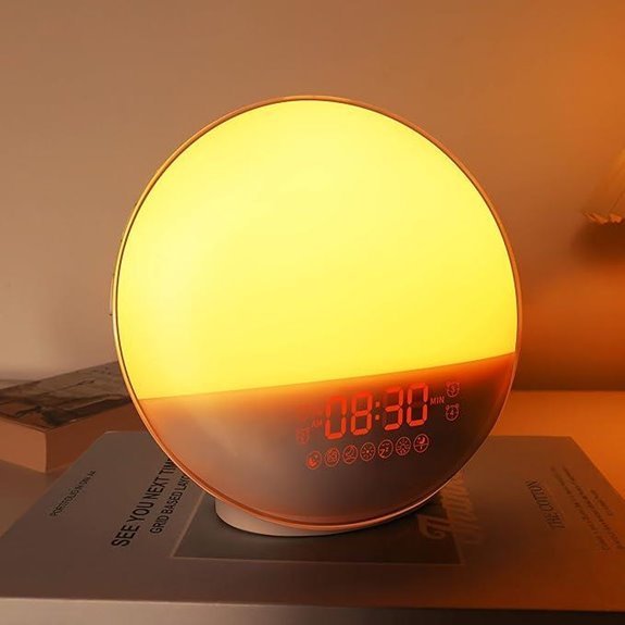 Sunrise Alarm Clock with Sunset FM Radio Night Light