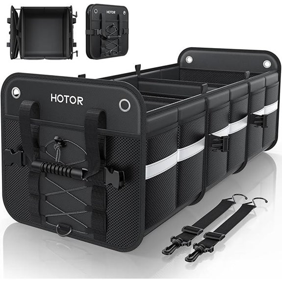 HOTOR SUV Trunk Organizer with Reflective Strips