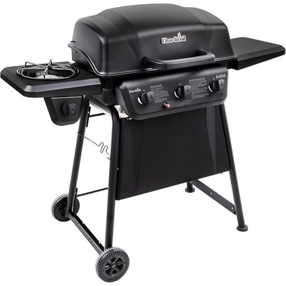 Char-Broil Classic 3-Burner Gas Grill with Side Burner