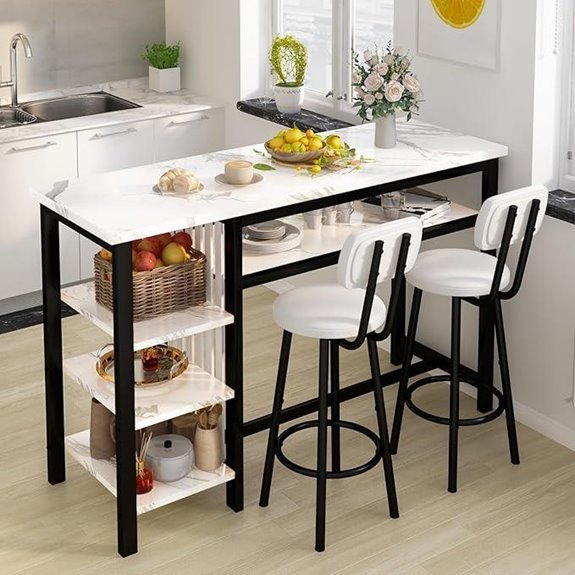 AWQM 3-Piece Bar Table & Stools Set