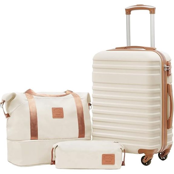 COOLIFE 3-Piece Softside Rolling Luggage Set